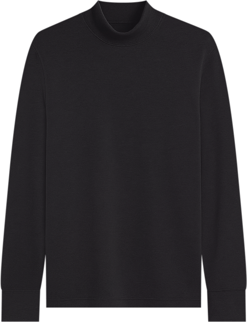 John's Bay Interlock Mens Long Sleeve Classic Fit Turtleneck