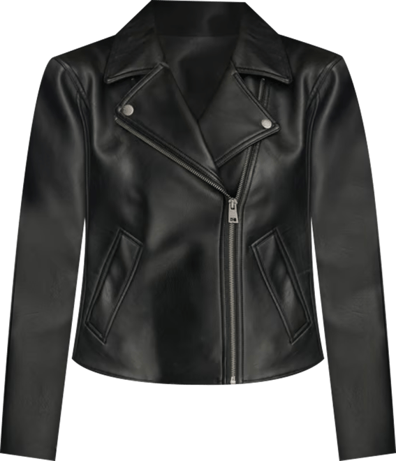 Levi's Womens Faux Leather Wind Resistant Midweight Motorcycle Anorak