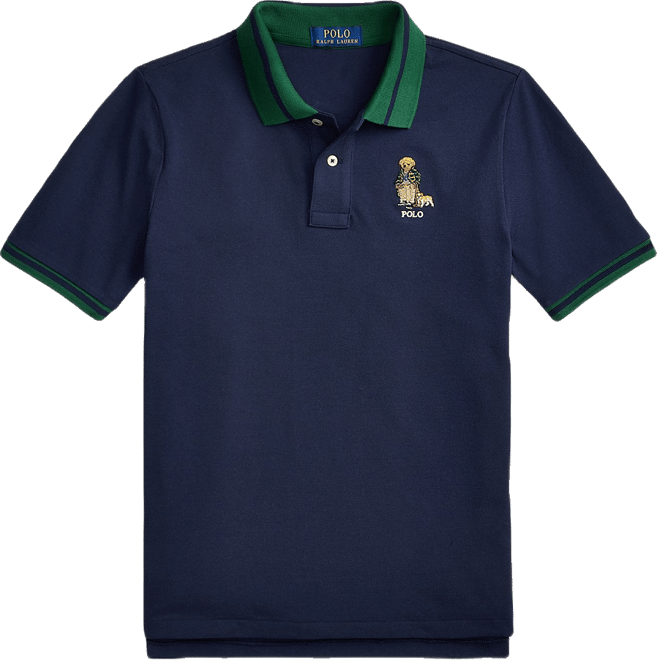 Big Boys Polo Bear Mesh Polo Shirt