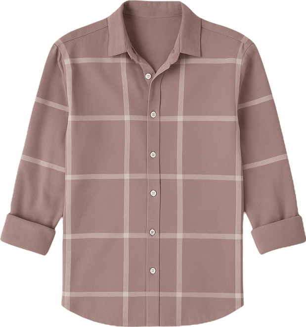 Men's Nude Pink Maxi-Graph Check Shirt