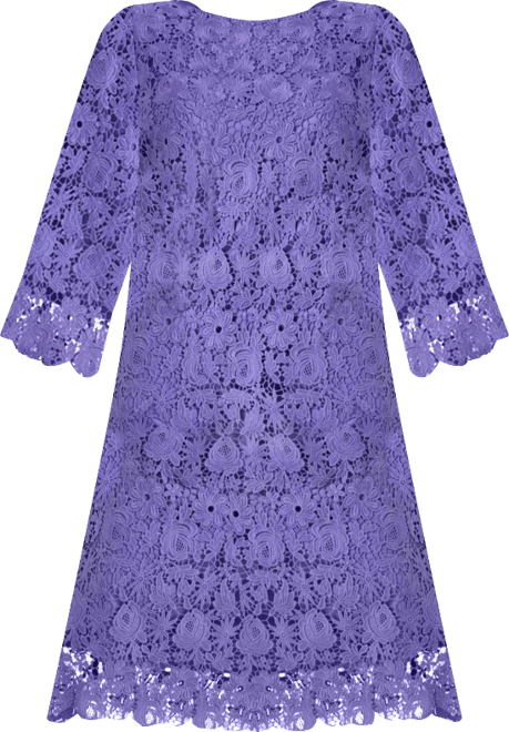 June + Vie Women's June + Vie Bell-Sleeve Lace Midi Dress