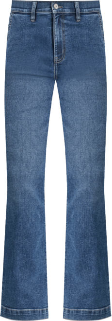 Petite High-Rise Flare-Leg Jeans