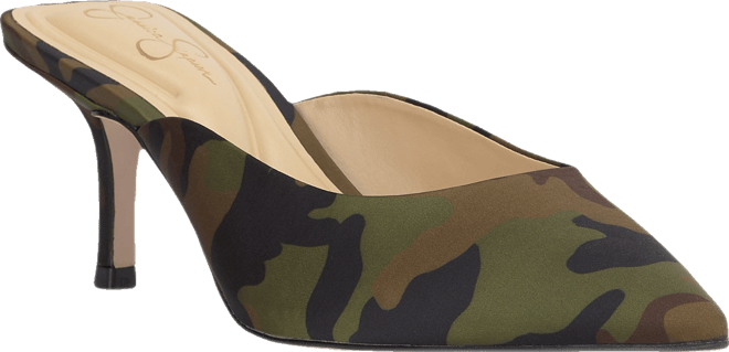 Women's Belvaen Mid-Heel Mule Pumps