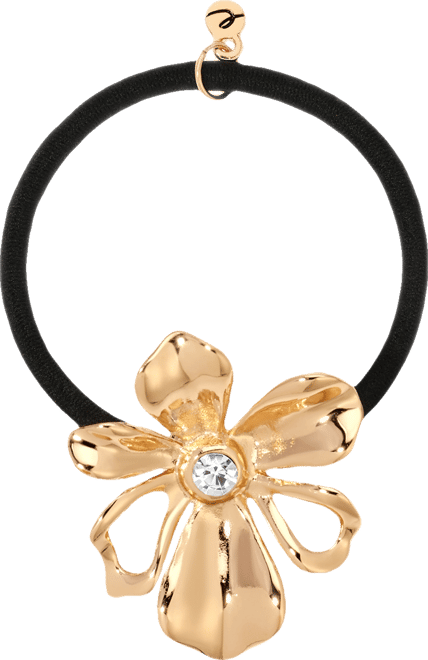 Gold Tone Petals Hair Tie