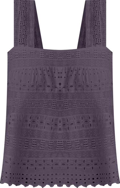 Women's Eyelet Swing Tank Top