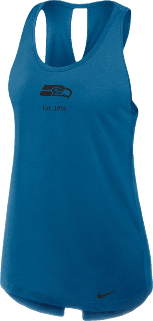 Women's College Navy Seattle Seahawks Glory Crisscross Performance Tank Top