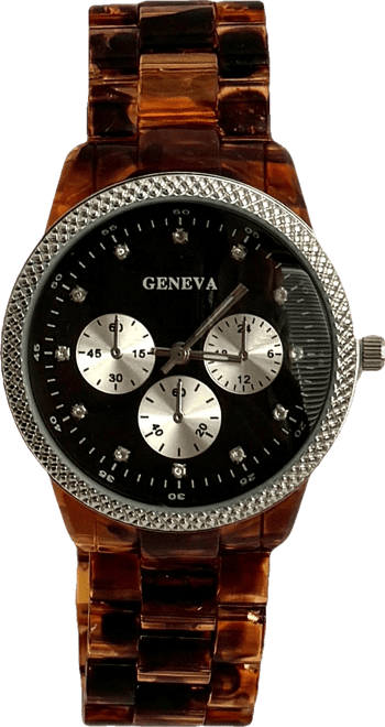 Brown Tortoise Acrylic Band Women Watch