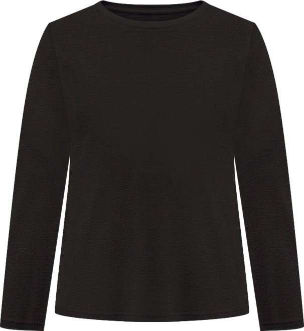 June + Vie Women's Plus Size Ribbed Crewneck Top