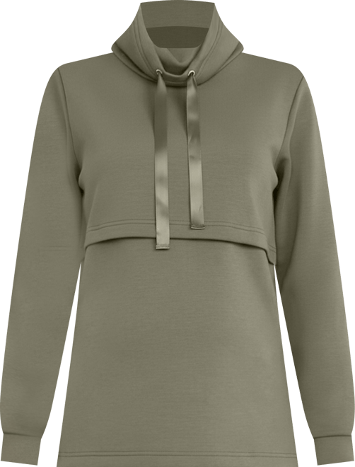 Women's Funnel Neck Pullover Nursing Sweatshirt
