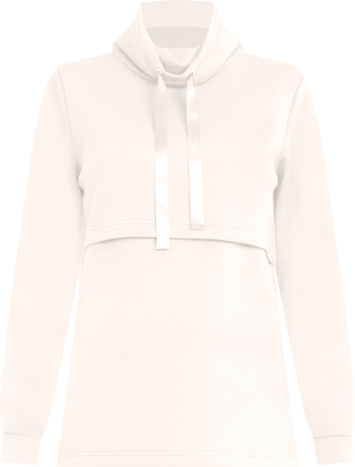 Women's Funnel Neck Pullover Nursing Sweatshirt
