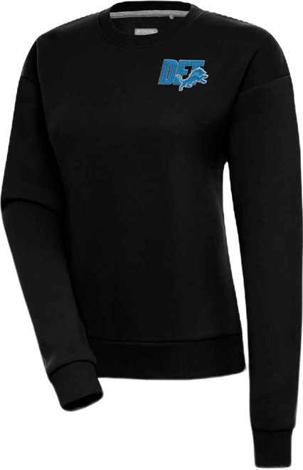 Women's Black Detroit Lions Victory Pullover Sweatshirt