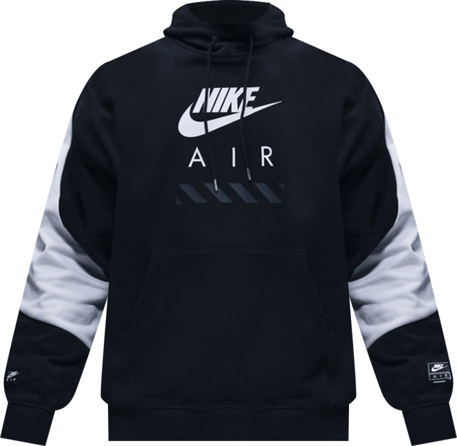 Men's Air Fleece Roomy-Fit Logo-Print Hoodie