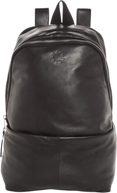 banana republic black leather backpack Banana Republic Large Oversized Black Leather Bag Backpack Rucksack