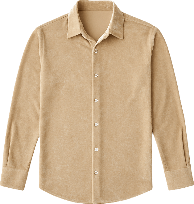 Men's Solid Velvet Shirt