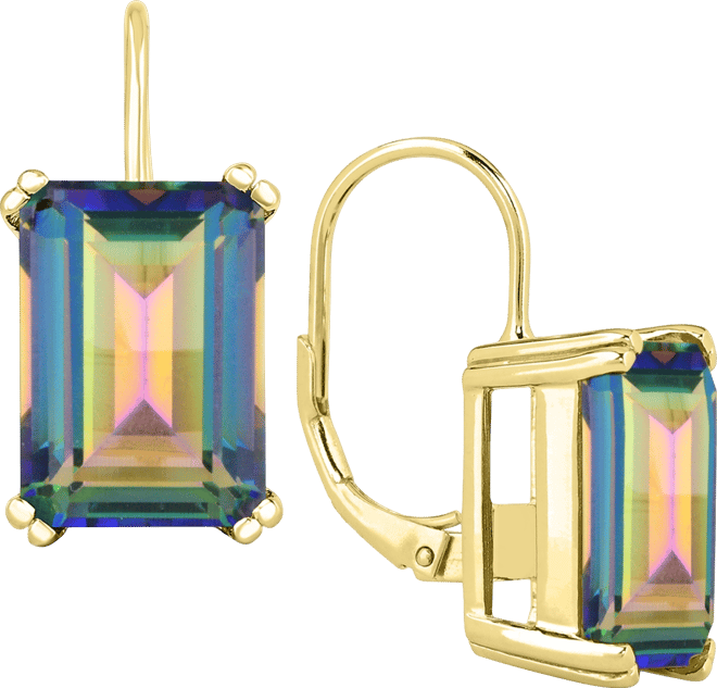 Onyx Leverback Hoop Earrings in 14k Gold-Plated Sterling Silver