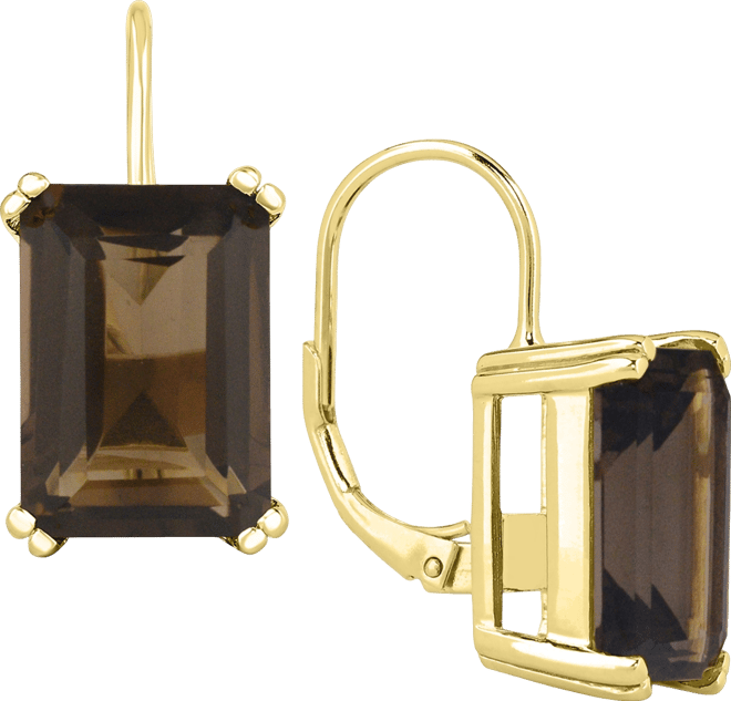 Onyx Leverback Hoop Earrings in 14k Gold-Plated Sterling Silver