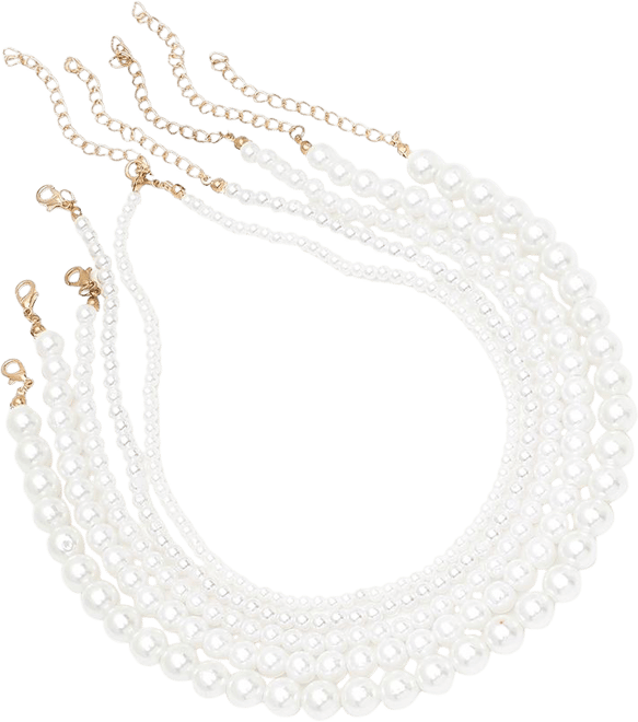 Women's Silver Snowball Multi-Layered Necklace