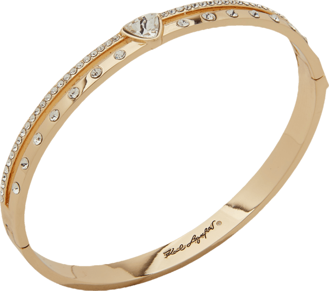 Crystal Double-Row Bangle Bracelet