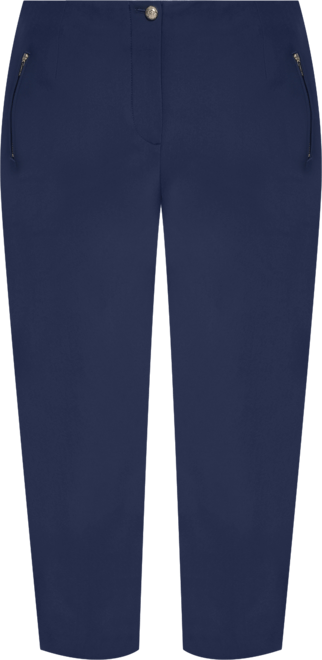 Plus Size Zip-Pocket Slim Pants