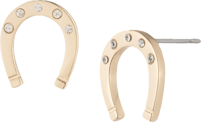 Pave Horseshoe Stud Earrings