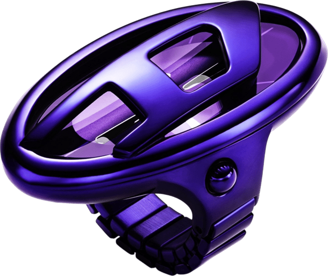 Women's D-Era Quartz Two-Hand Purple Stainless Steel Watch, 19mm