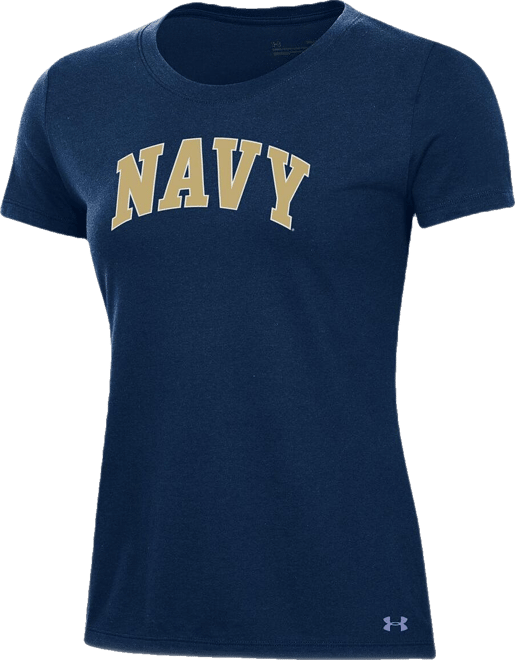 Women's Navy Midshipmen Essentials 2-Hit Performance T-Shirt