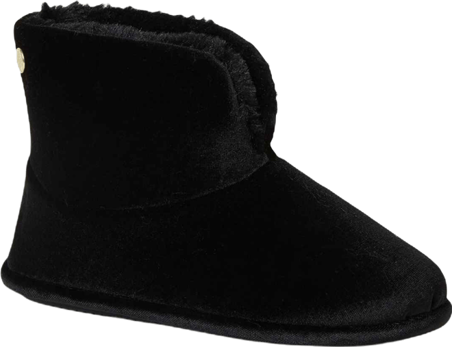 Women's Sara Shiny Velour Bootie House Slipper Boot