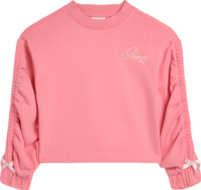 PUMA Bow Society Big Kids' Fleece Crewneck Sweatshirt