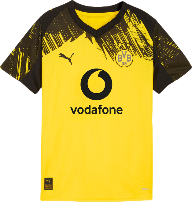 PUMA Borussia Dortmund Replica Home 25/26 Big Soccer Jersey, Kids