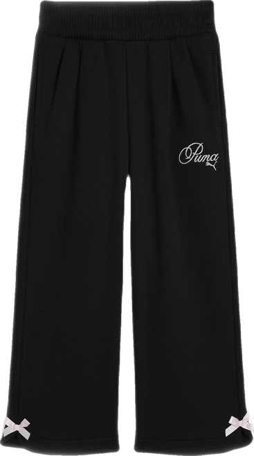 PUMA Bow Society Big Wide Leg Fleece Pants, Kids