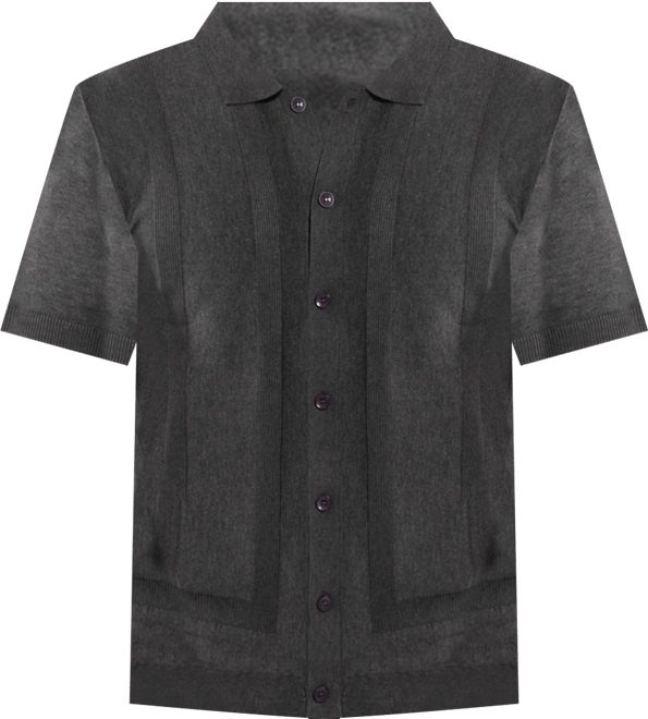 Men's Classic Ribbed Texture Polo Sweater