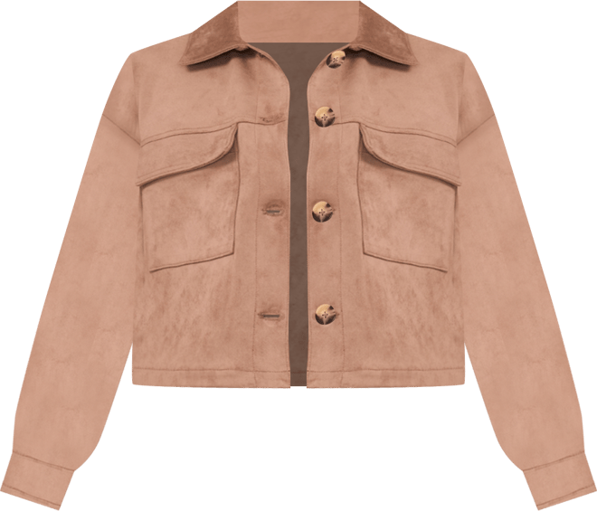 Women's Faux-Suede Cropped Jacket