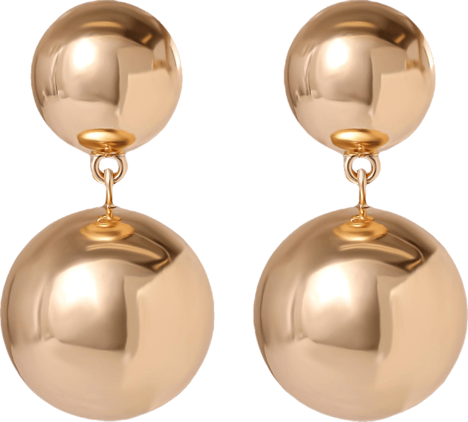 Double Ball Drop Earrings