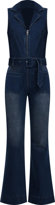 Women's Flared denim jumpsuit