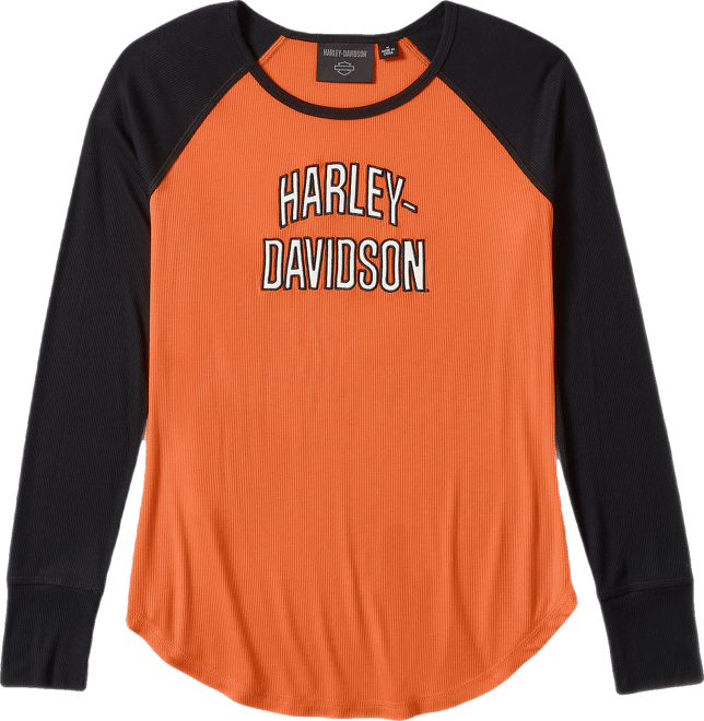 Women's Essential Arched Font Long Sleeve Raglan | Harley-Davidson USA