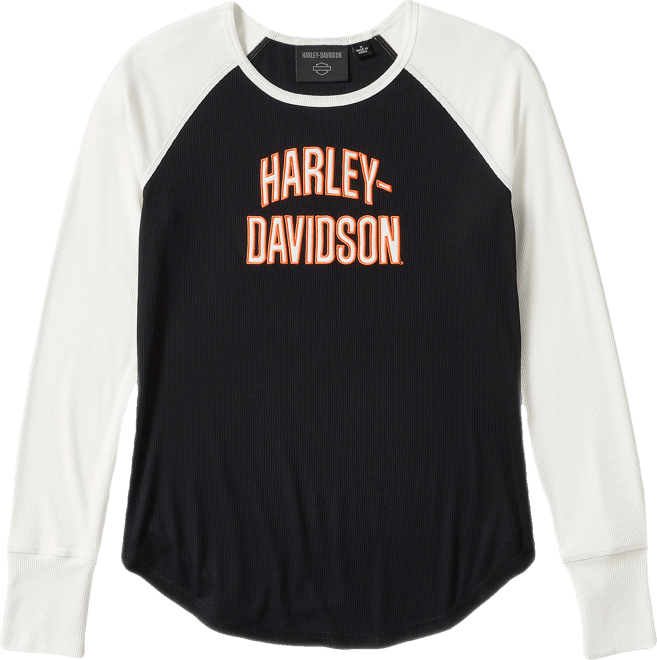 Women's Essential Arched Font Long Sleeve Raglan | Harley-Davidson USA