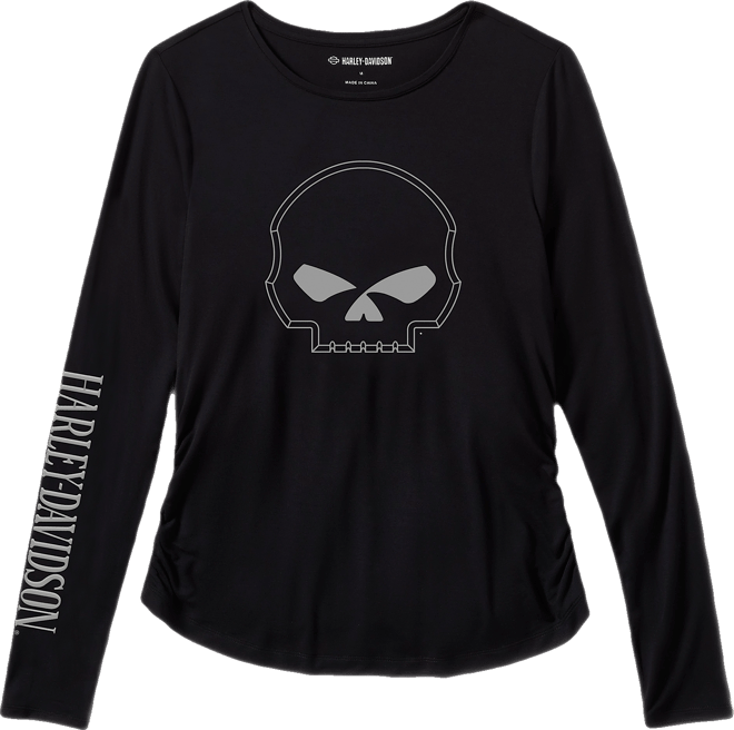 Women's Willie G™ Skull Long Sleeve Raglan Top | Harley-Davidson USA