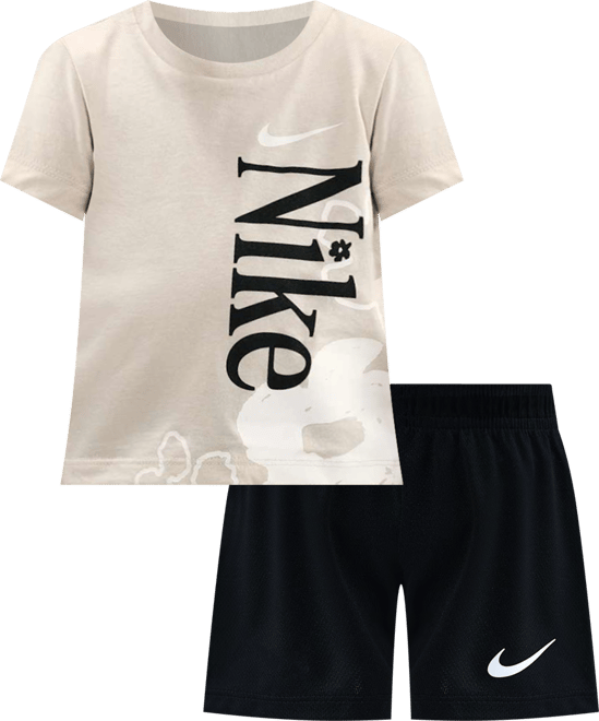 Nike Toddler Wild Flower T-Shirt and Mesh Shorts Set