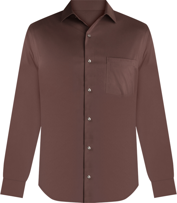 Men's Regular Fit Spread Collar Dress Shirt