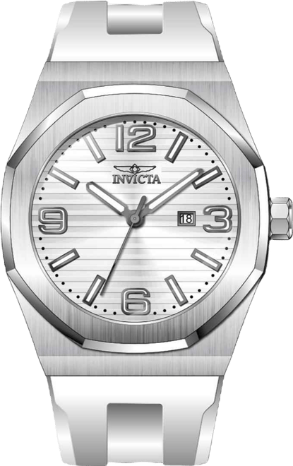 Men's 45774 Huracan Quartz 3 Hand Silver Dial Watch