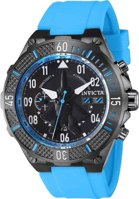 Men's 39898 Aviator Quartz Multifunction Black Dial Watch