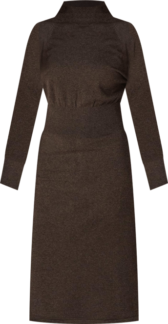 Women's Mock Neck Dolman Sleeve Sweater Dress