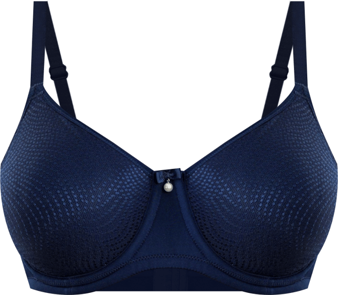Women's Pearl Non-Padded Seamless Minimizer Bra, Navy, 42H