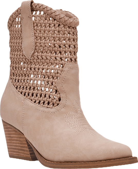 DV Dolce Vita Women's Alessia Woven Pull-On Cowboy Western Booties
