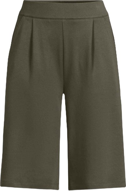 Women's Sport Knit High Rise Pleated 12" Bermuda Shorts