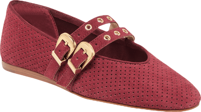 Women's Baylee Grommet Double Strap Mary Jane Flats