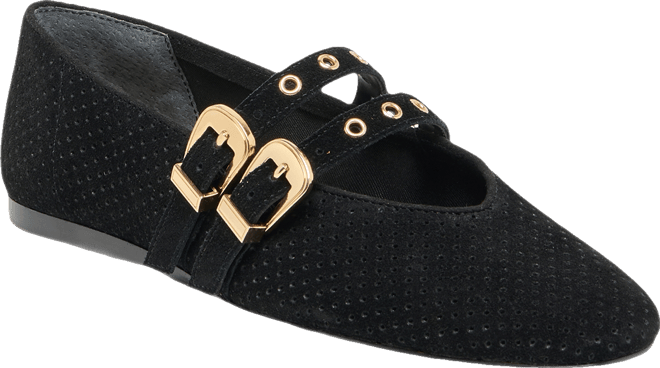 Women's Baylee Grommet Double Strap Mary Jane Flats