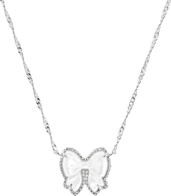 Haley Bow Short Pendant Necklace, 16" + 3" extender