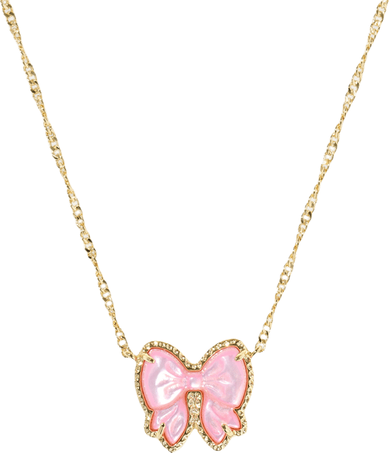 Haley Bow Short Pendant Necklace, 16" + 3" extender