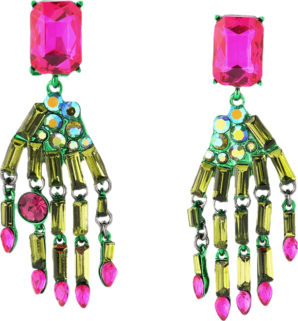 Faux Stone Witch Hands Drop Earrings